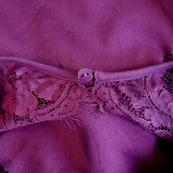 NWT Lulus Backless Lace Skater Dress Plum Small - Picture 7 of 8